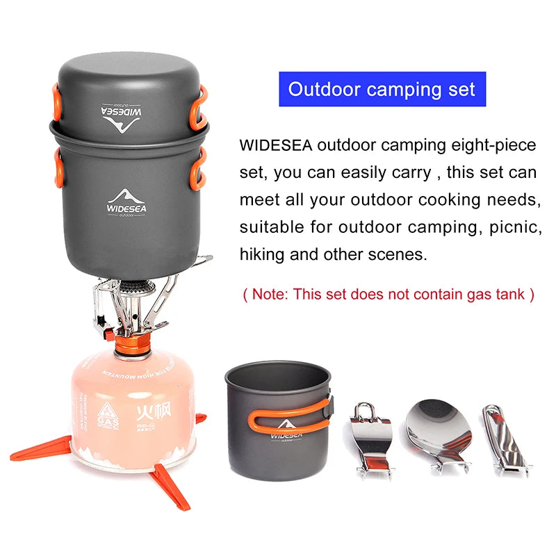 Widesea Camping Cookware Set Portable Pot and Cup Set