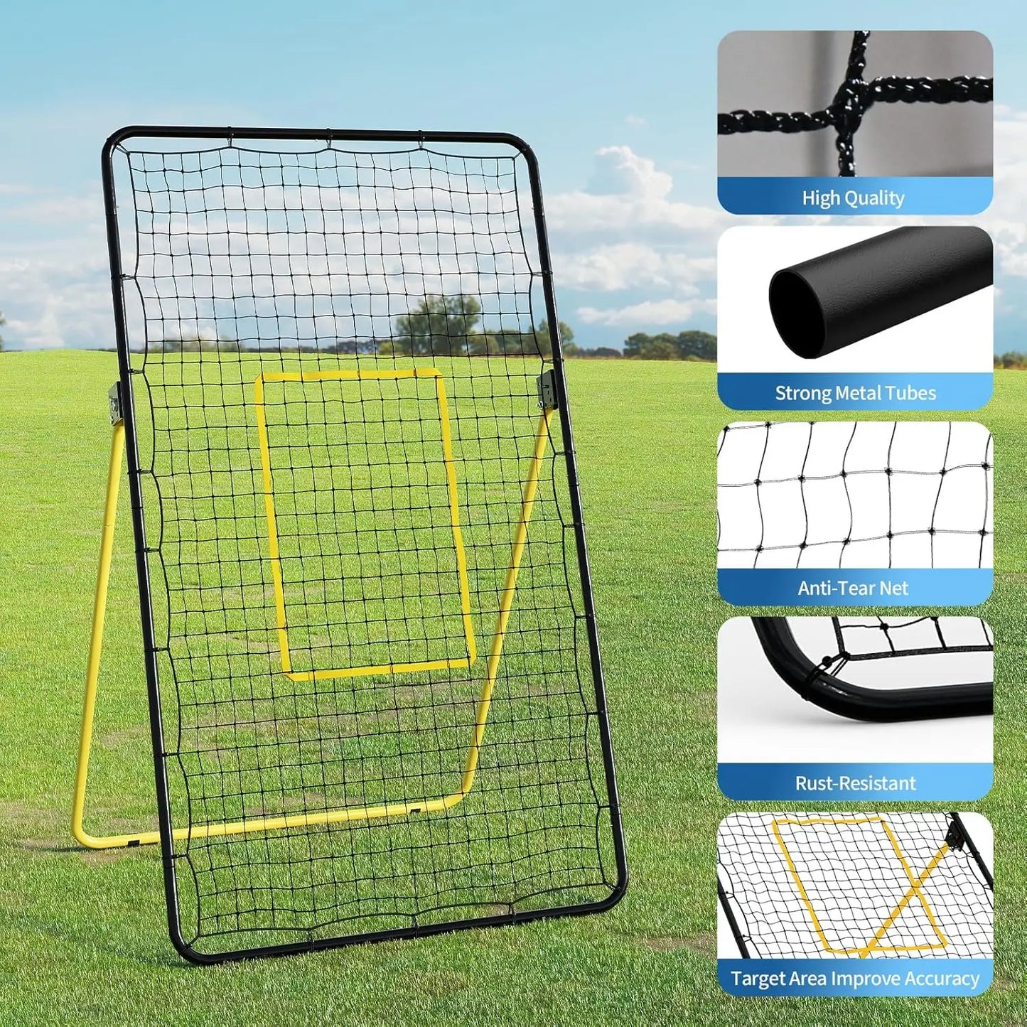 HiMISS Volleyball Rebounder Net Multi Angle Training Foldable