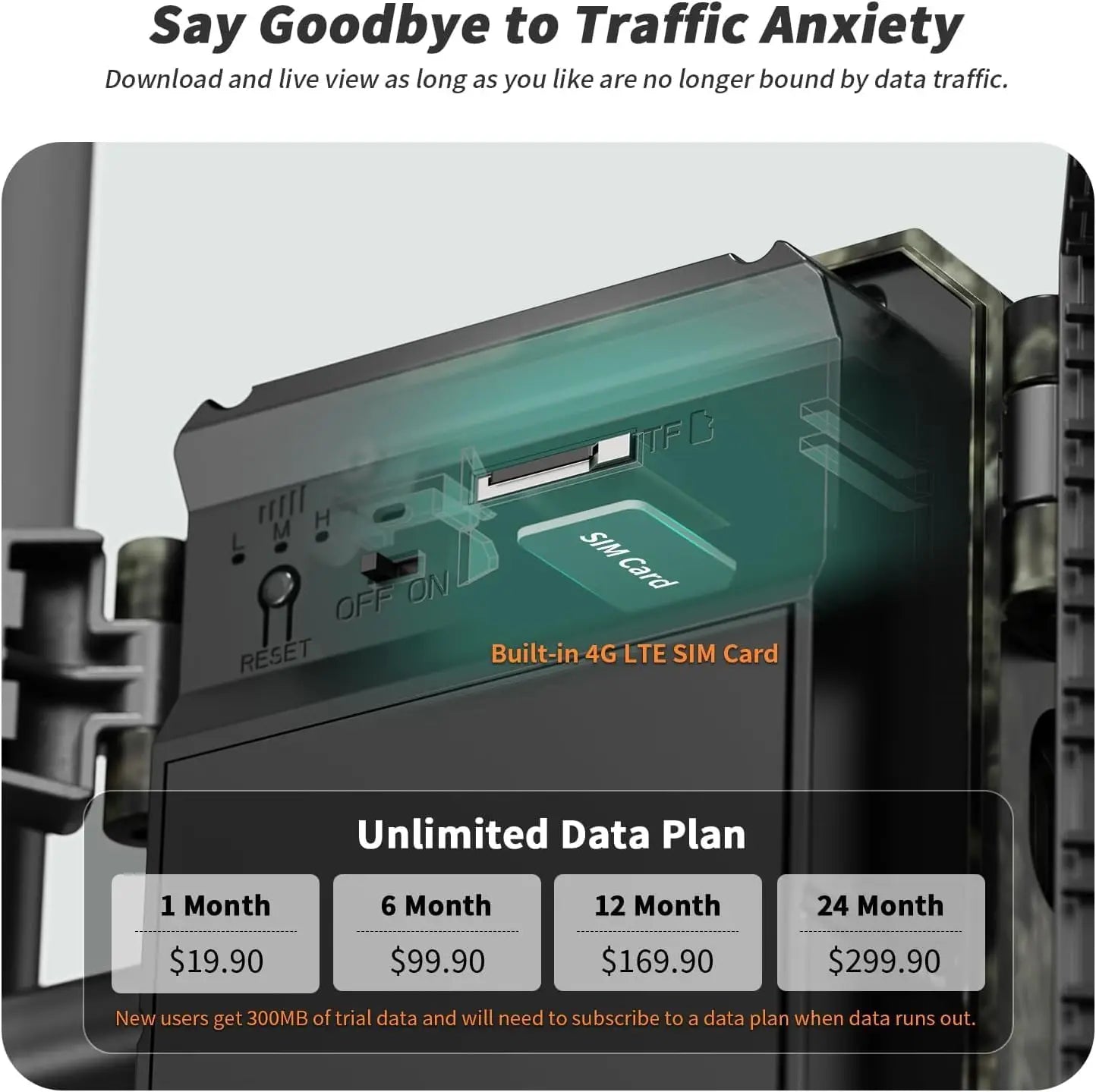 4G LTE Trail Camera 3rd Gen With Live Streaming Built In SIM Card