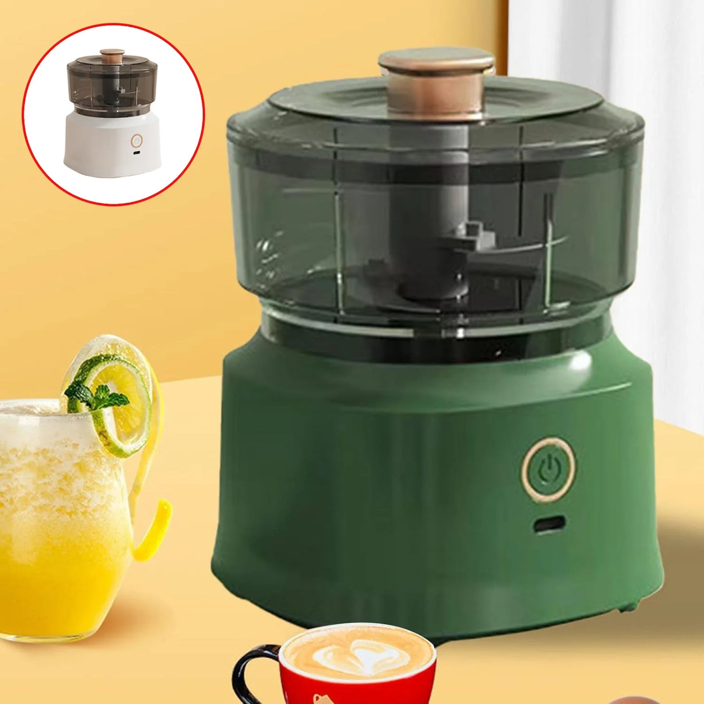 Electric Mini Food Chopper USB Rechargeable Garlic Onion Grinder