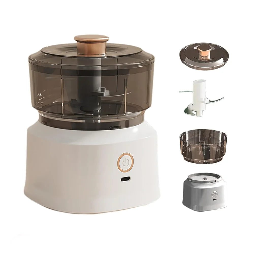 Electric Mini Food Chopper USB Rechargeable Garlic Onion Grinder