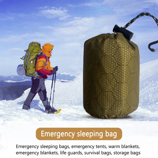 2-5PCS Waterproof Thermal Emergency Sleeping Bag Portable Bivy Sack Survival Blanket Bags Windproof for Camping Hiking Outdoor