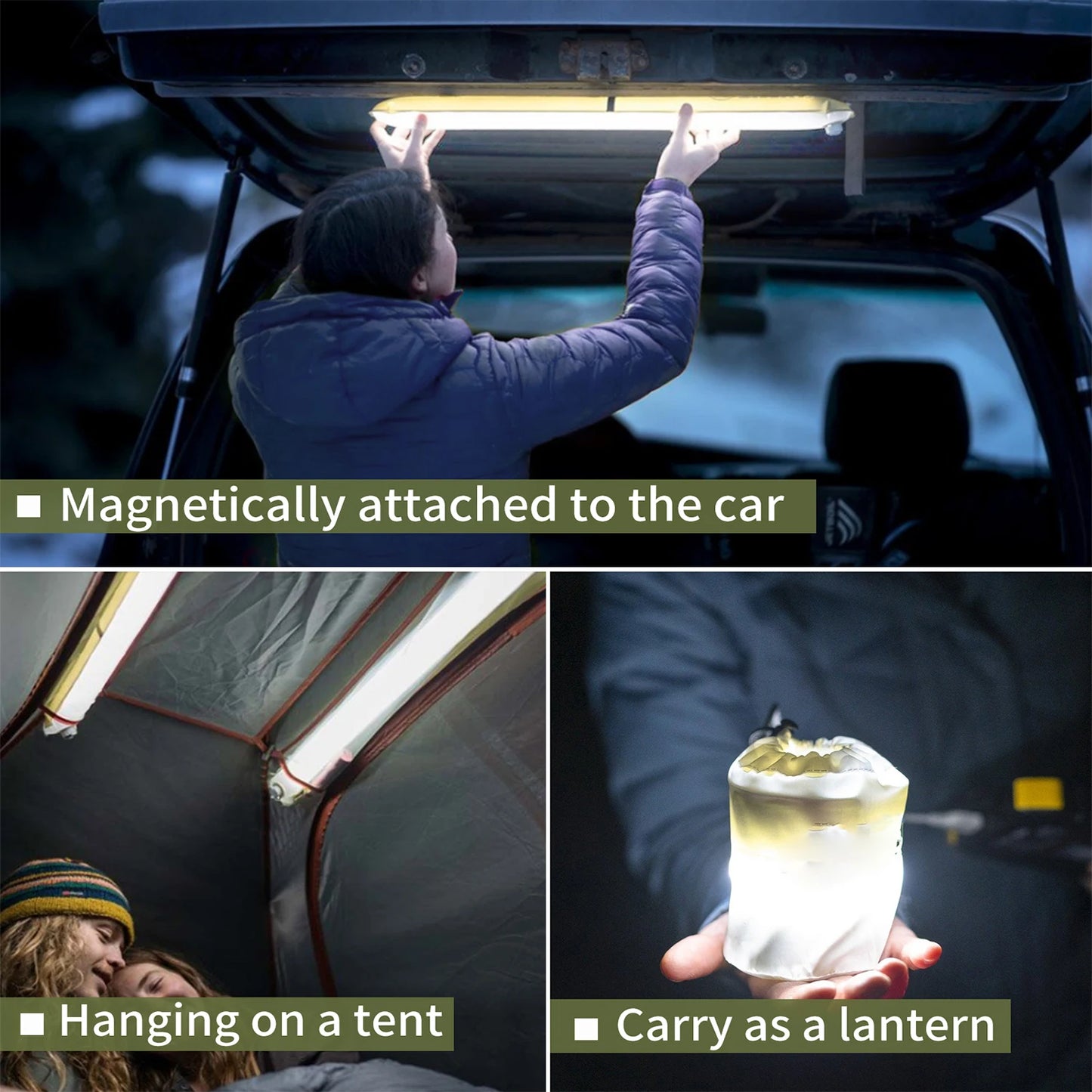 Rechargeable Portable Camping Light Waterproof 2000 mAh Tent Lamp