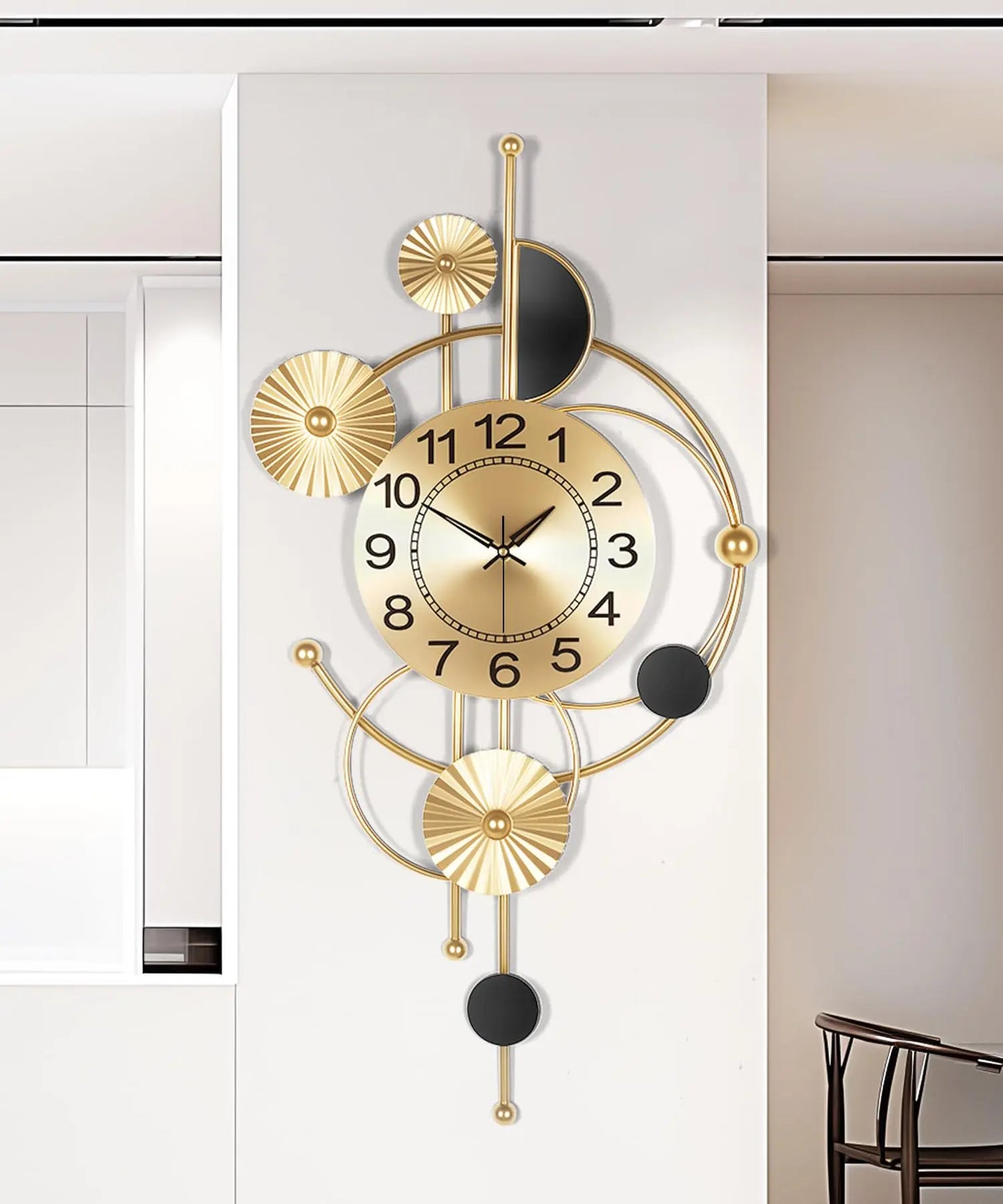 NONE Modern Silent Metal Wall Clock For Living Room