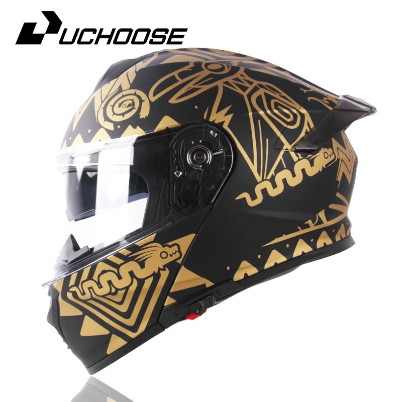 Uchoose DOT Certified Modular Flip Up Motorcycle Helmet