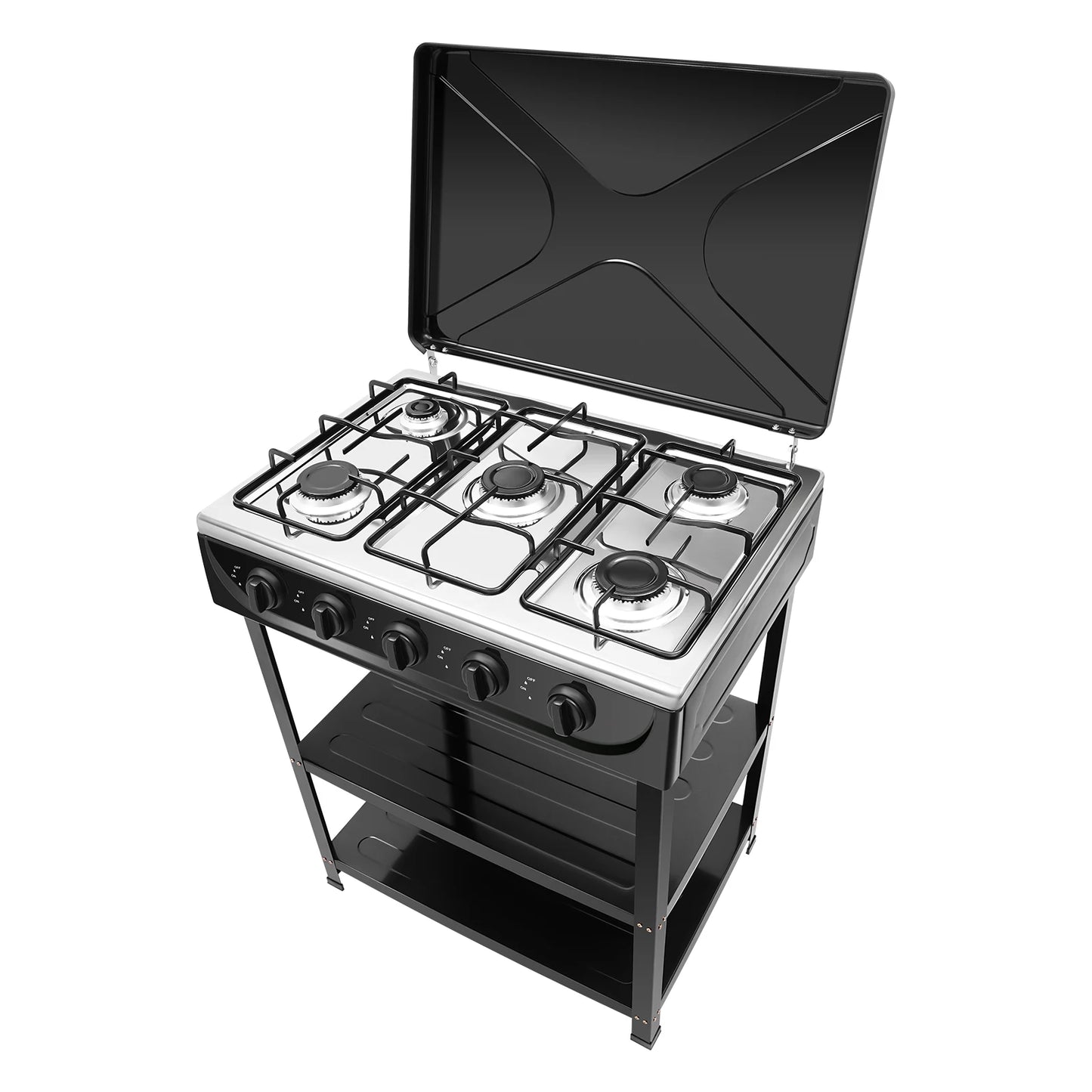 5 Burner Natural Gas Outdoor Stove With Two Placement Boards