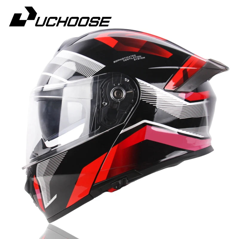 Uchoose DOT Certified Modular Flip Up Motorcycle Helmet