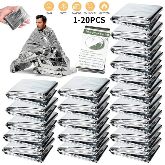 Emergency Survival Blanket Outdoor First Aid Kit Windproof Rescue