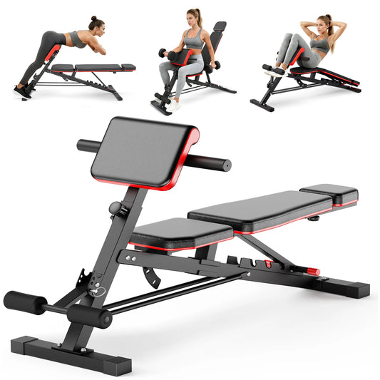 Multifunctional Dumbbell Bench Roman Chair Foldable Adjustable Weight Bench