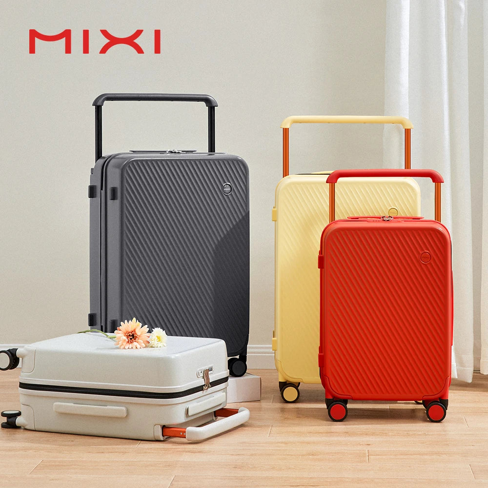 Mixi Hardside Luggage Suitcase With Wide Handle Patent Design