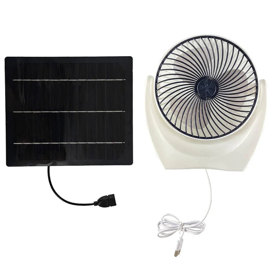Solar Panel Fan Portable Solar Charger for Outdoor Camping