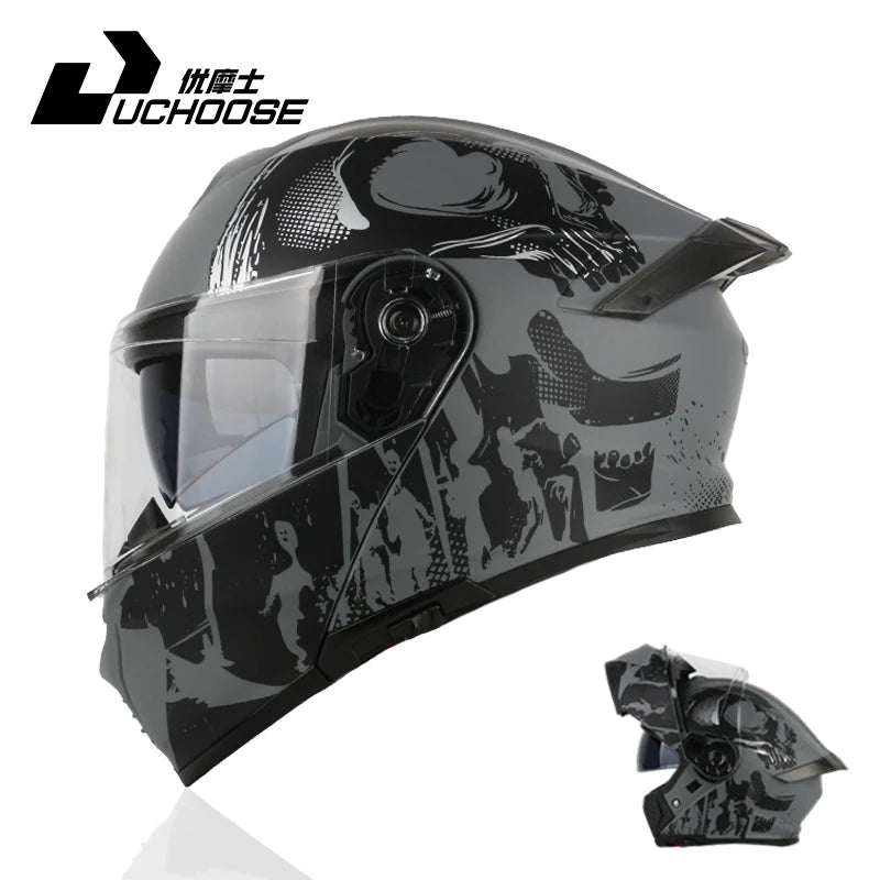 Uchoose DOT Certified Modular Flip Up Motorcycle Helmet
