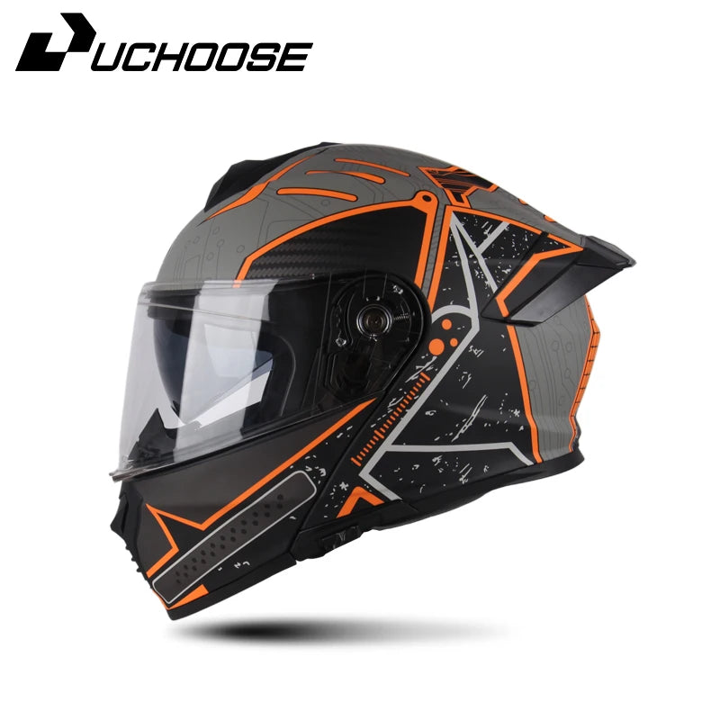 Uchoose DOT Certified Modular Flip Up Motorcycle Helmet