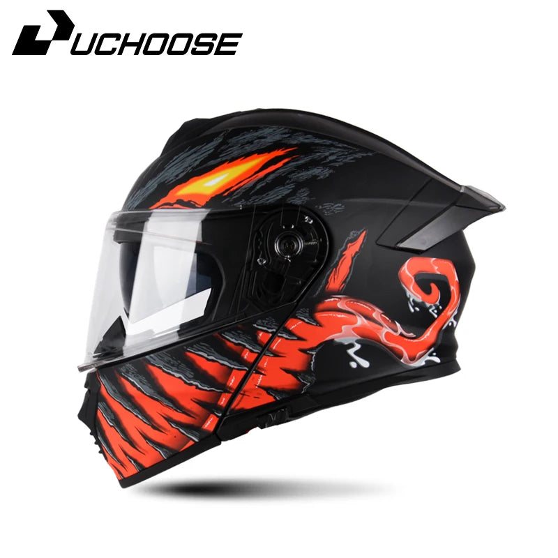 Uchoose DOT Certified Modular Flip Up Motorcycle Helmet