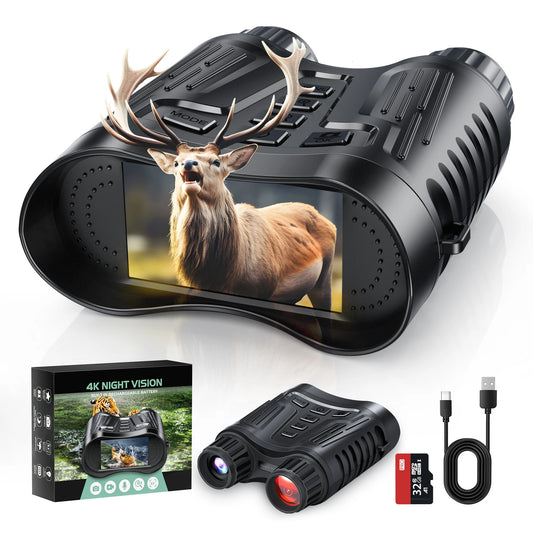 DIYIME Night Vision Binoculars 8X Digital Zoom IR Illuminator Video Recording