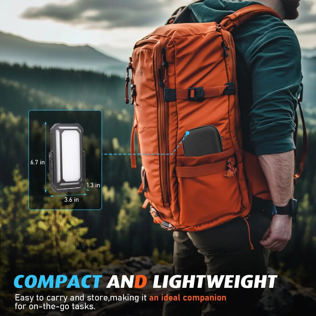 LED Camping Lantern Rechargeable 10000mAh With 12 Light Modes
