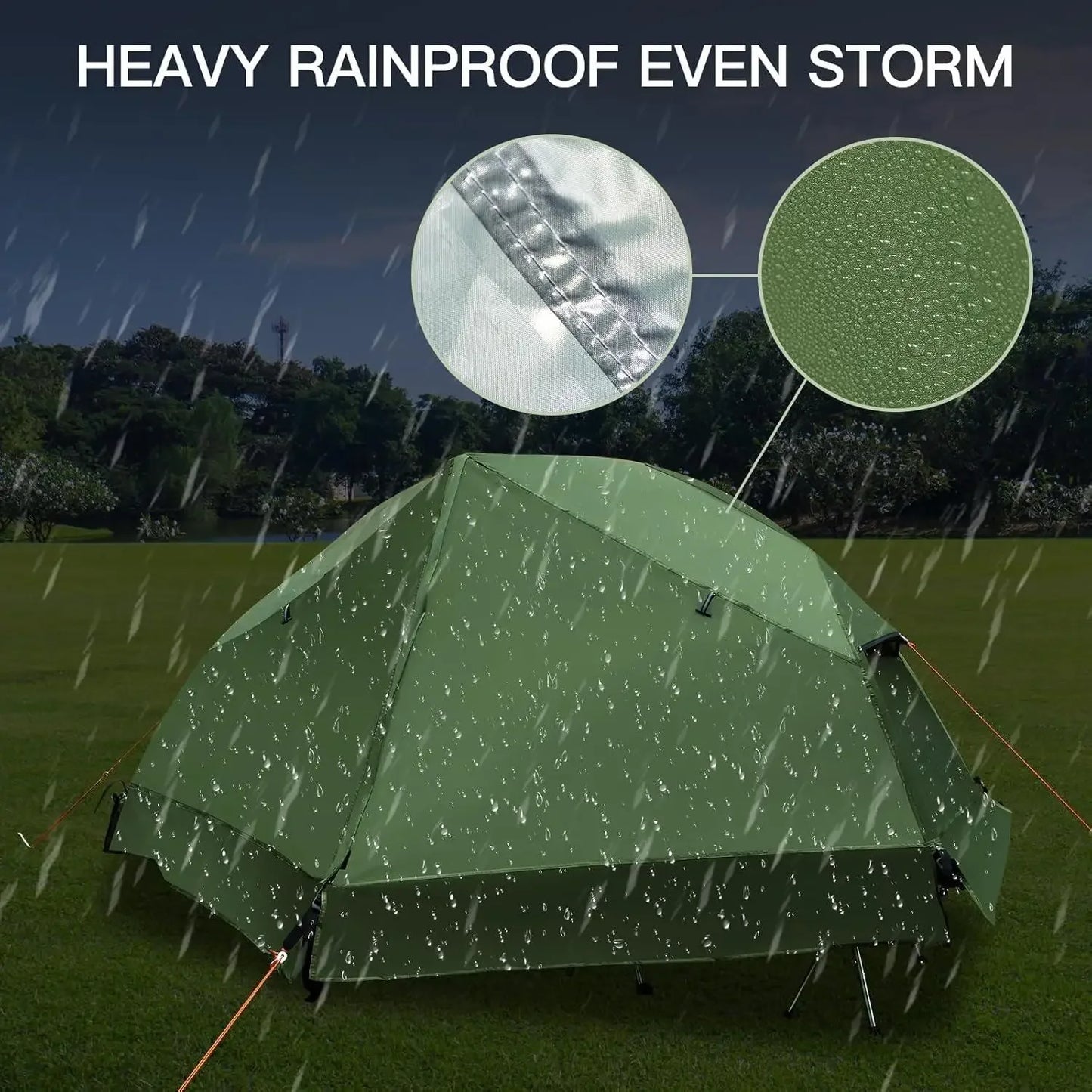 Camping Cot Tent Waterproof One-Person Off Ground Bed for Outdoors