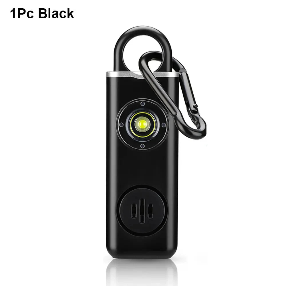 130dB Personal Defense Alarm With LED Light Keychain