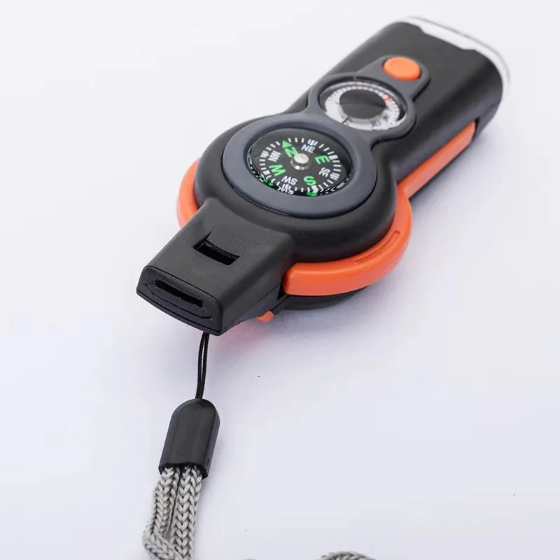 Outdoor 7 In 1 Survival Whistle For Hiking And Travel