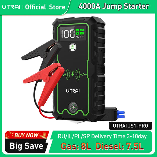 UTRAI 4000A Jump Starter Power Bank for Cars and Emergencies