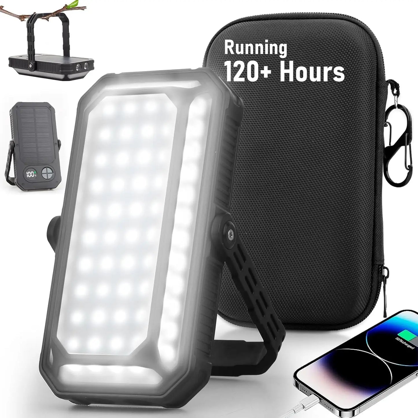 LED Camping Lantern Rechargeable 10000mAh With 12 Light Modes