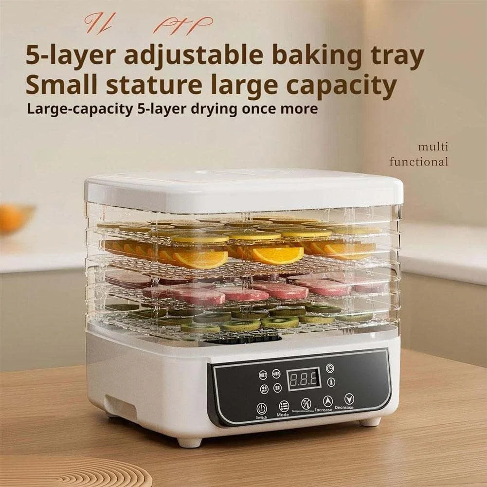 Five-Layer Food Dehydrator With Adjustable Temperature
