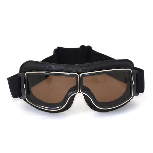 Motorcycle Glasses Windproof Leather Folding Sunglasses For Riders