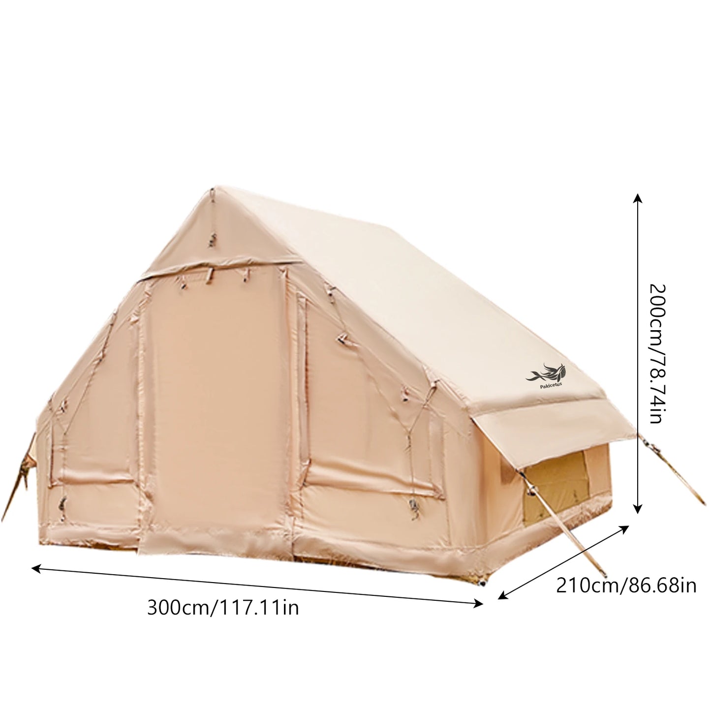 Pakicetus Large Inflatable Camping Tent With Skylight And Breathable Mesh