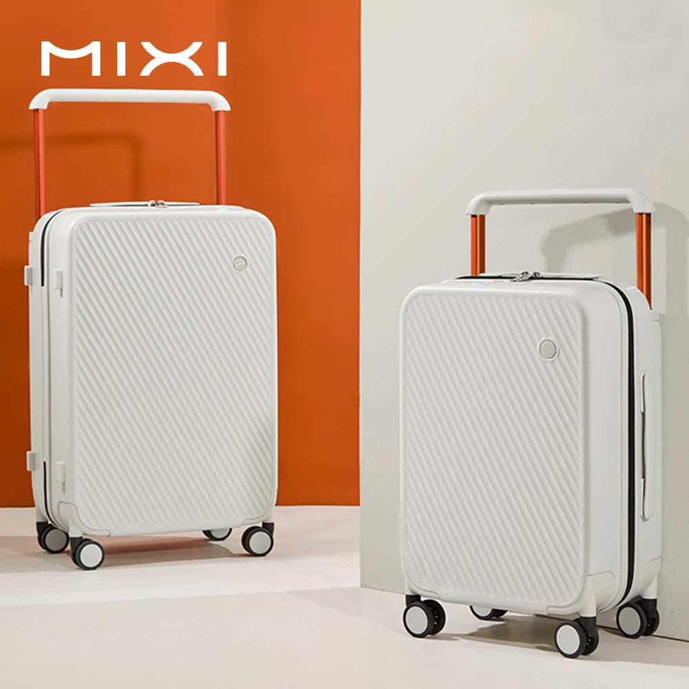 Mixi Hardside Luggage Suitcase With Wide Handle Patent Design