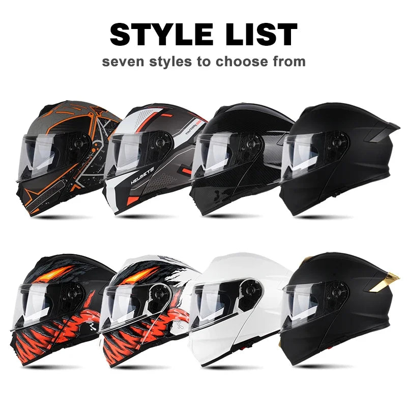 Uchoose DOT Certified Modular Flip Up Motorcycle Helmet