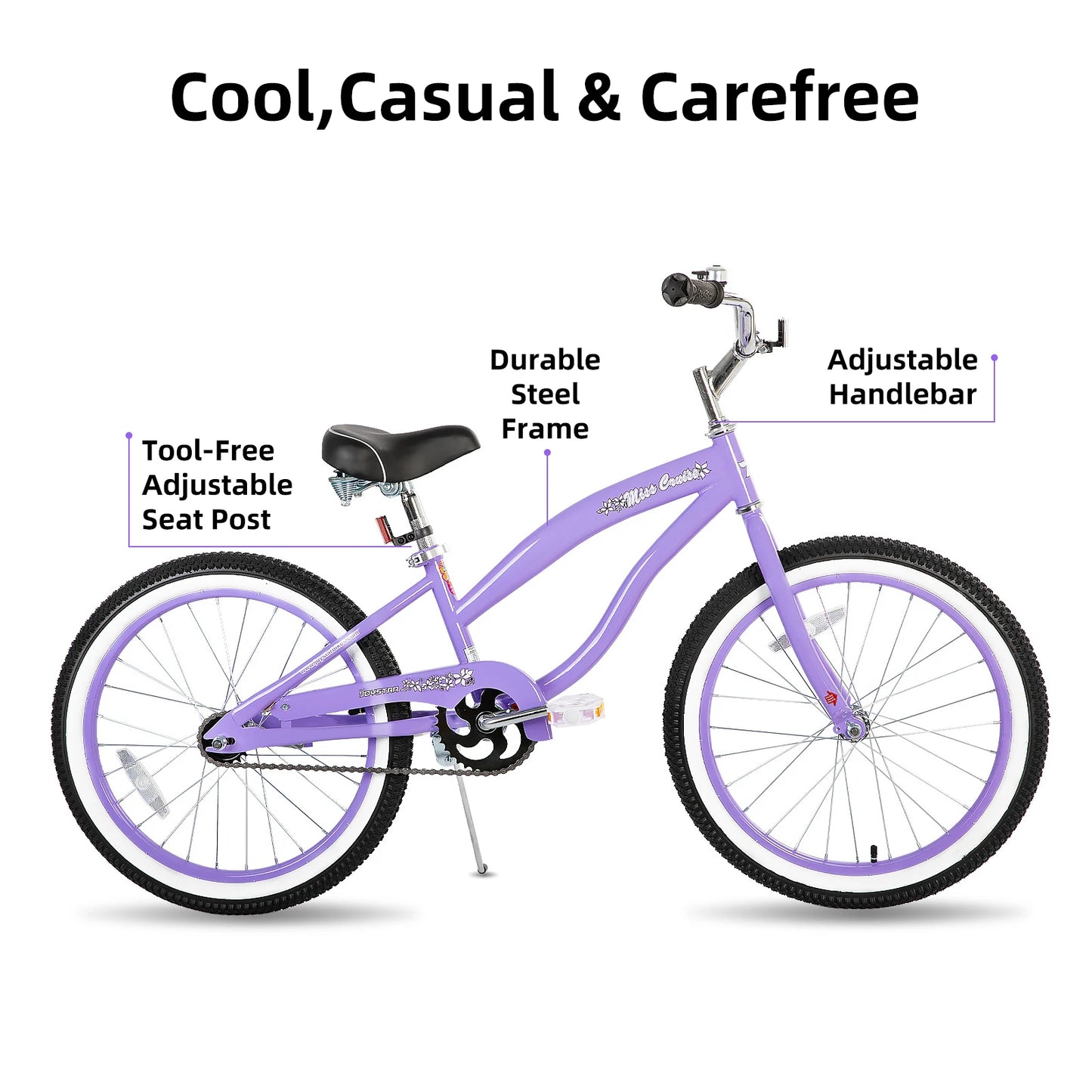 Joystar Beach Cruiser Bike Kids Single Speed Coaster Brake