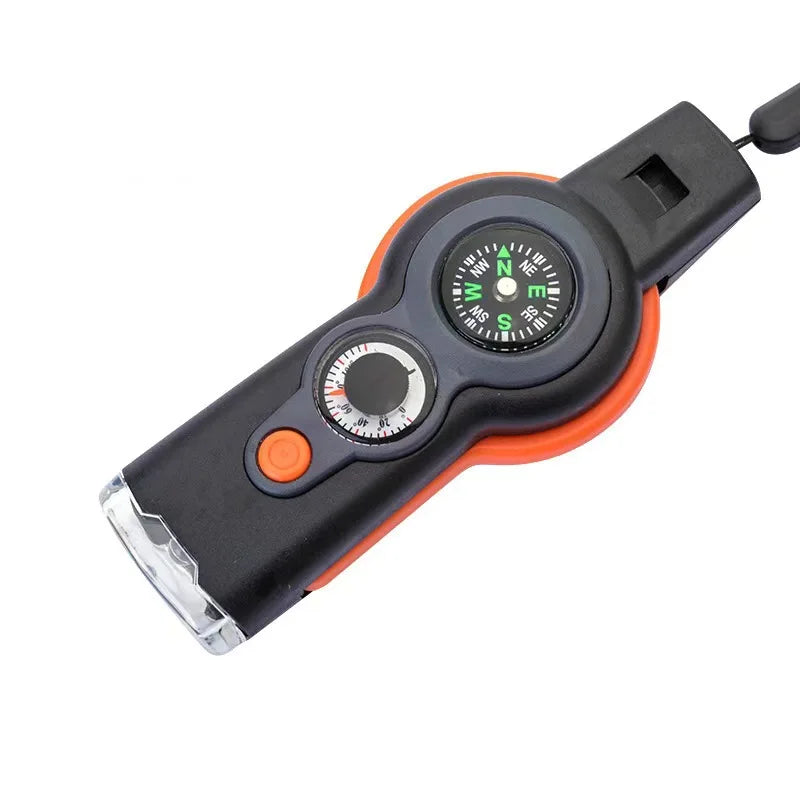 Outdoor 7 In 1 Survival Whistle For Hiking And Travel