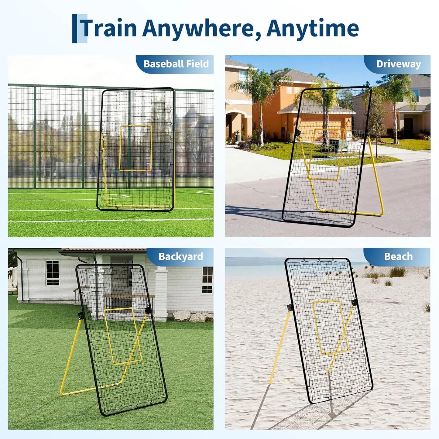 HiMISS Volleyball Rebounder Net Multi Angle Training Foldable