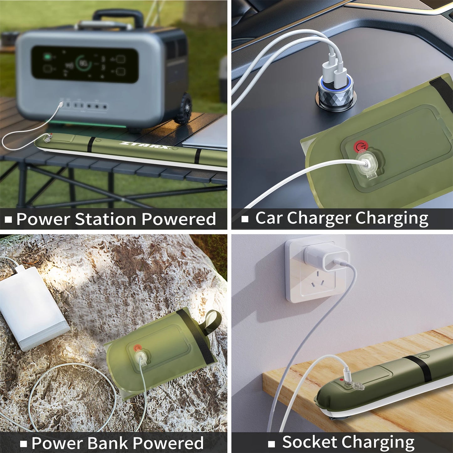 Rechargeable Portable Camping Light Waterproof 2000 mAh Tent Lamp