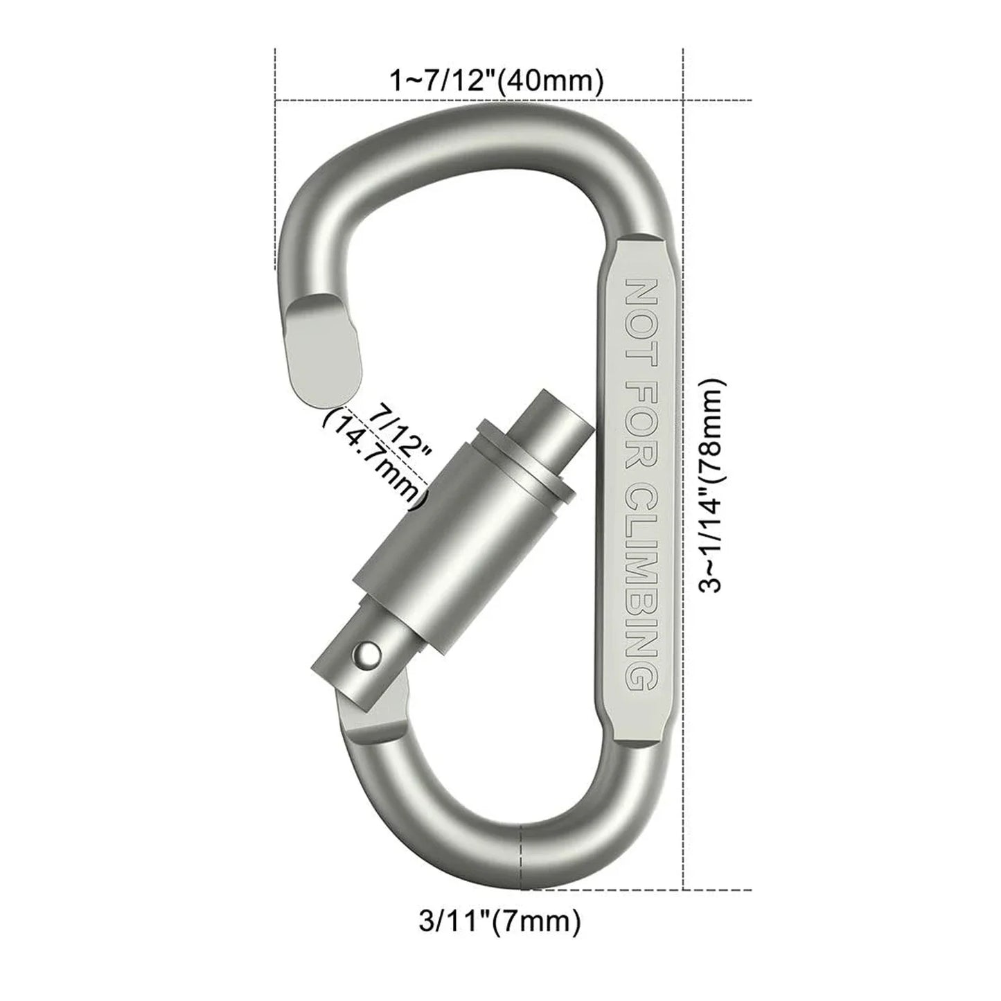 Carabiner Set 4-6 Pack Aluminum Keychain Clips