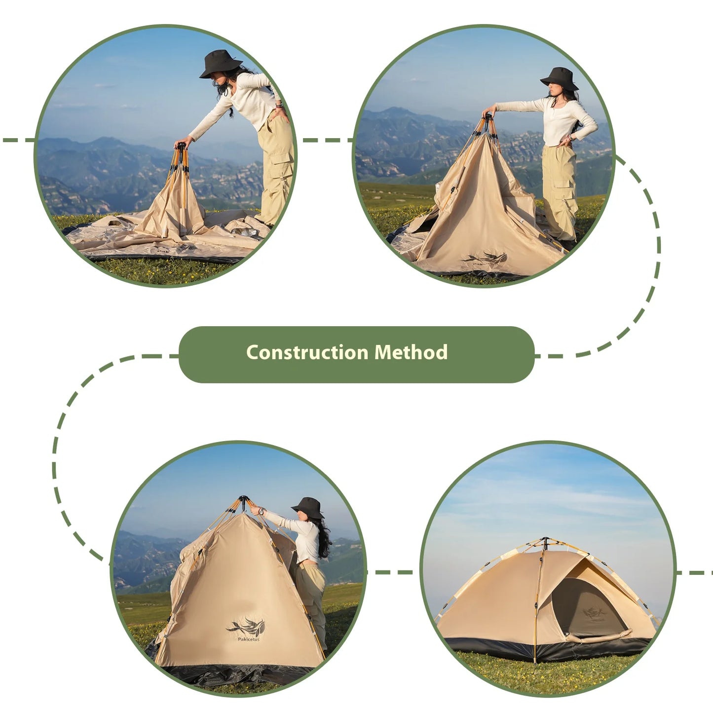 Pakicetus Instant Pop Up Tent Sun and Rain Shelter for Beach and Camping