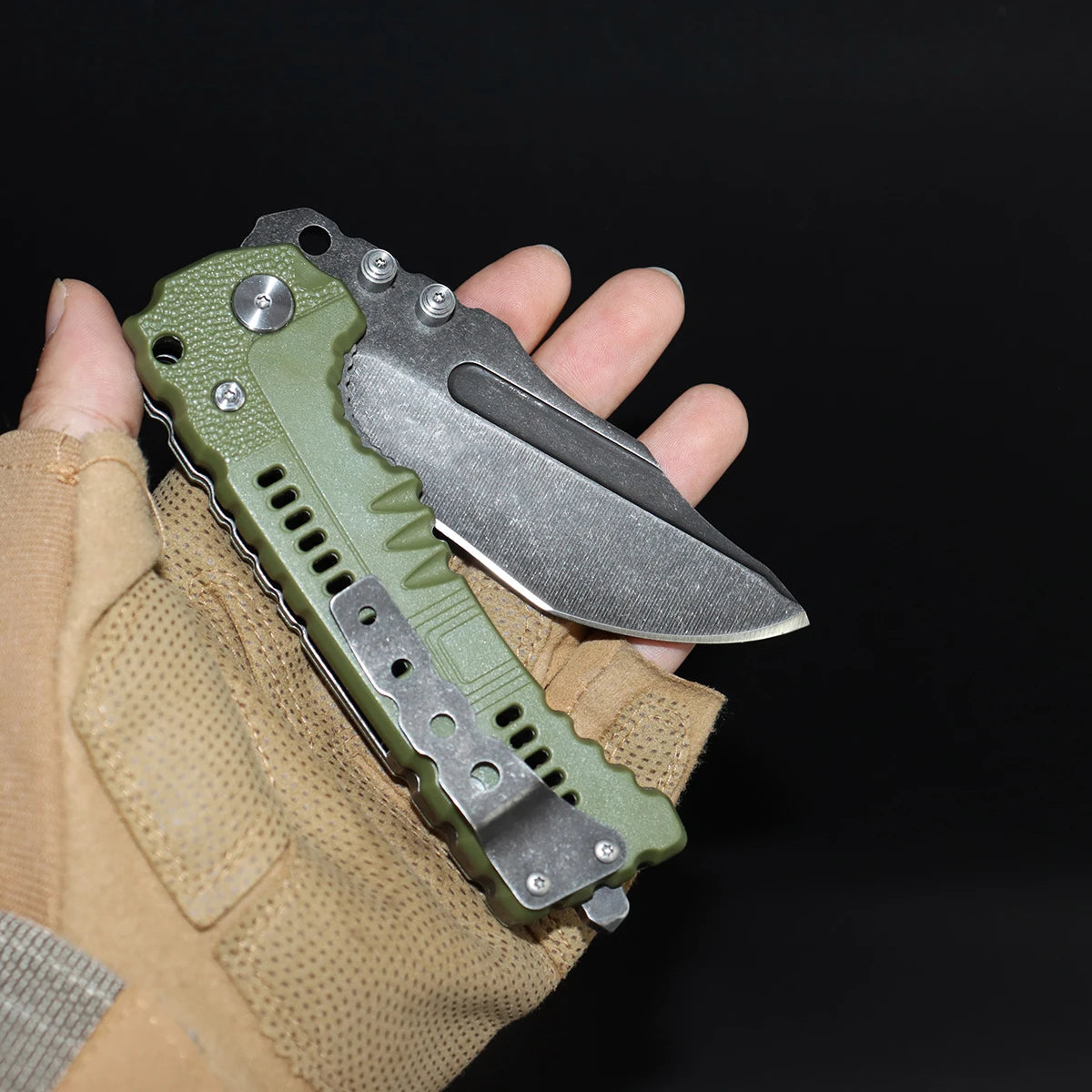 NONEDIY Camping EDC Knife With Stainless Folding Blade