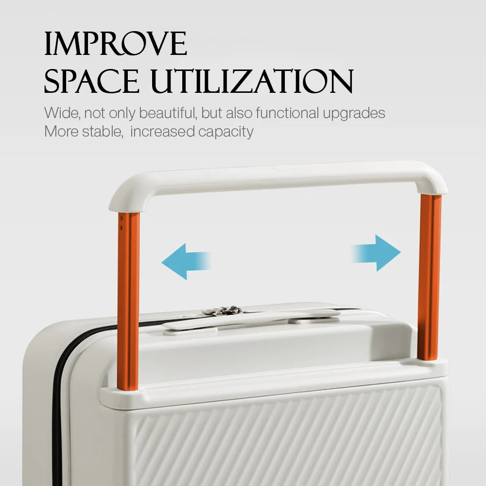 Mixi Hardside Luggage Suitcase With Wide Handle Patent Design