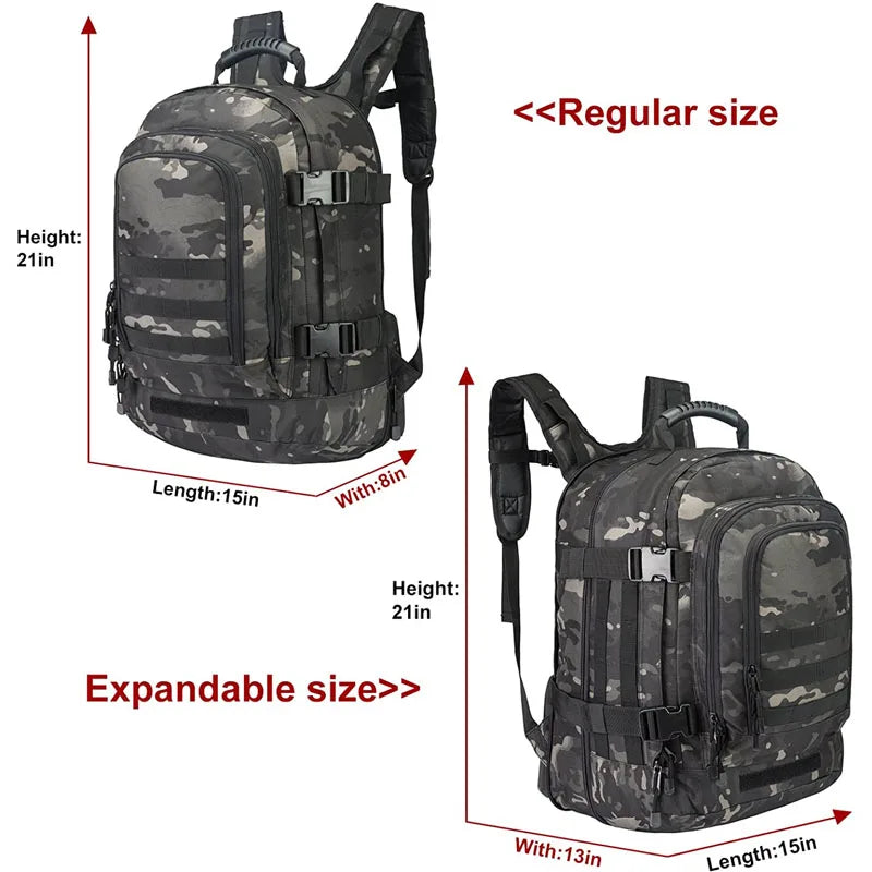 NONECN Military Tactical Backpack Waterproof Travel Laptop Bag
