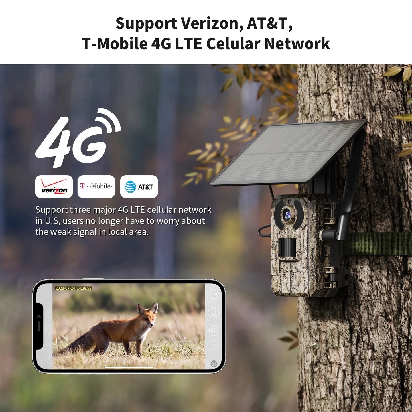 4G LTE Trail Camera 3rd Gen With Live Streaming Built In SIM Card