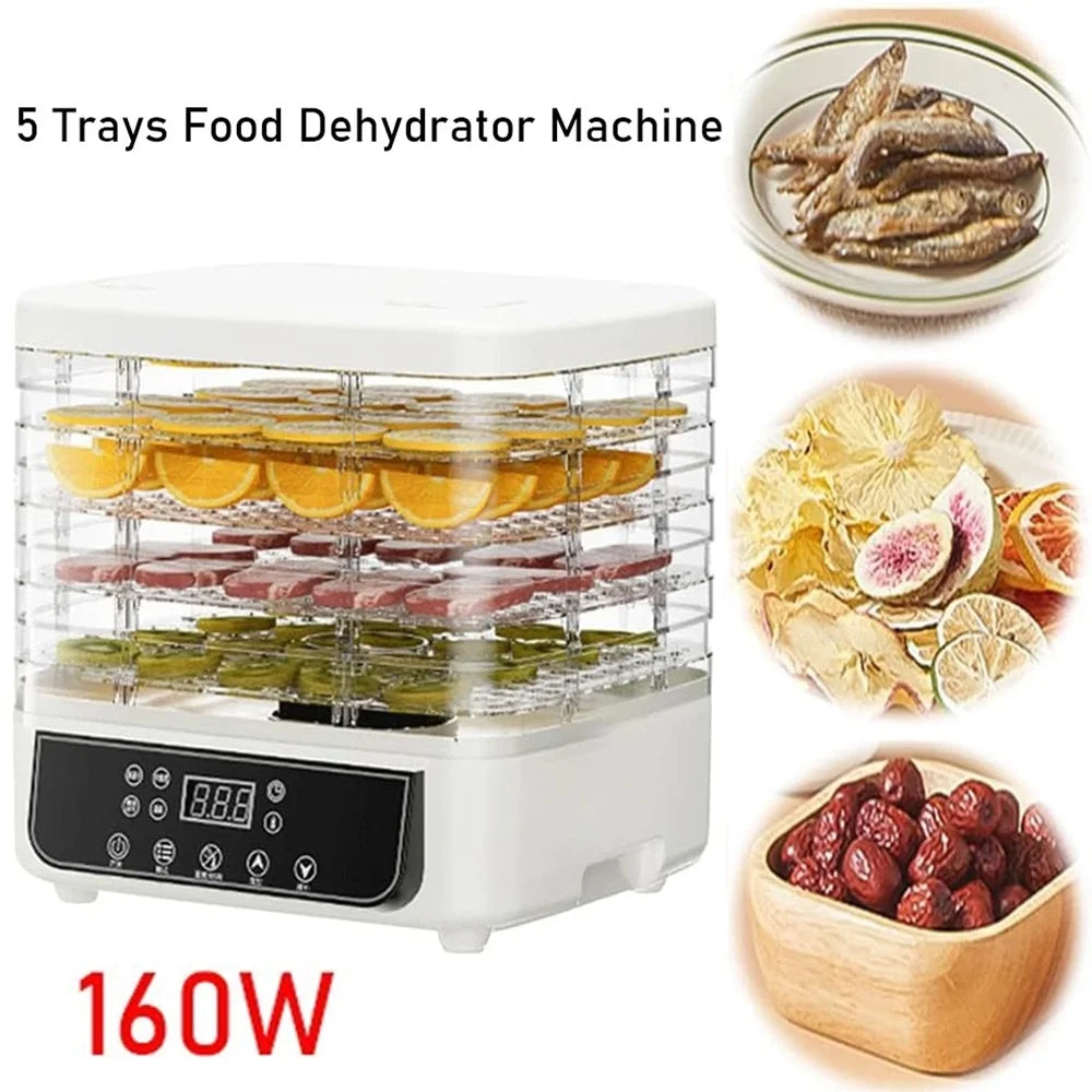 Five-Layer Food Dehydrator With Adjustable Temperature