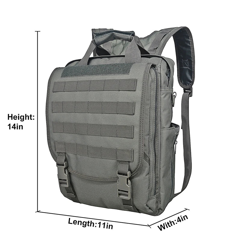 LQARMY Molle Laptop Bag Tactical Messenger Backpack for Outdoors