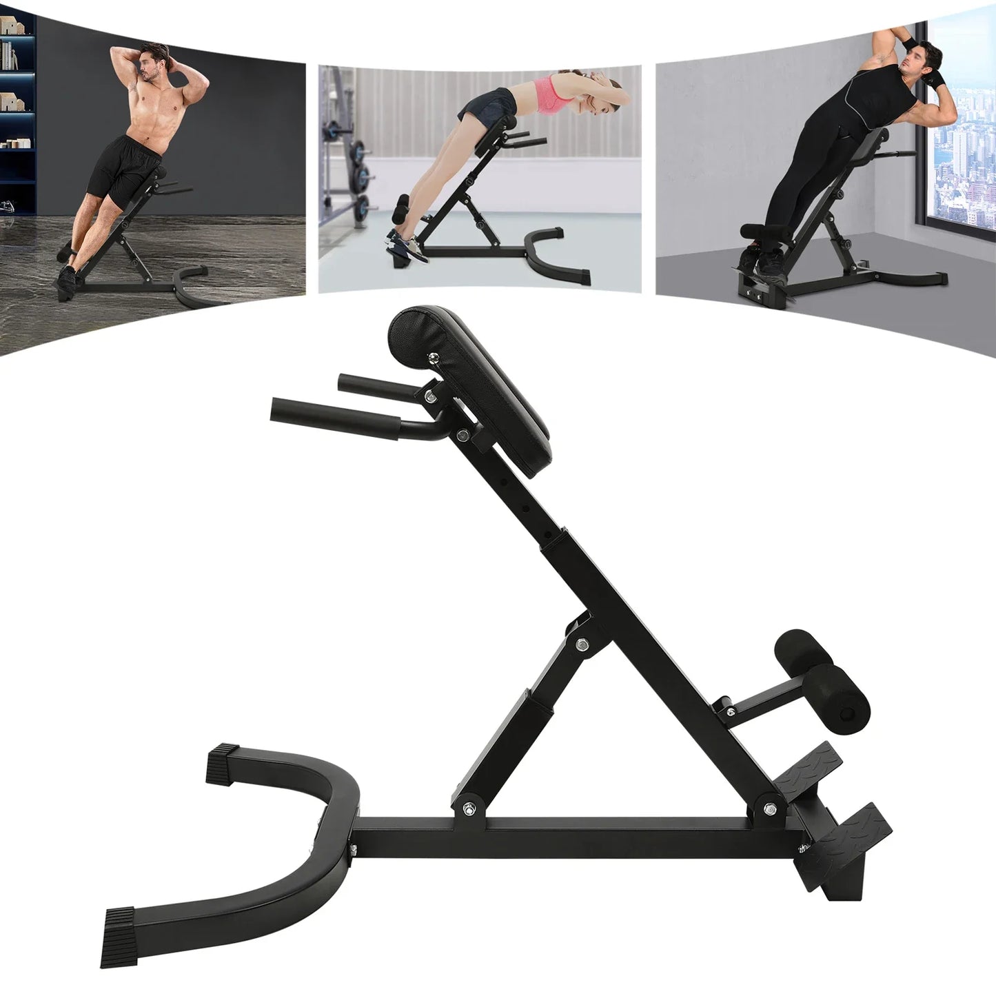 Roman Chair Hyperextension Back Extension Bench Adjustable