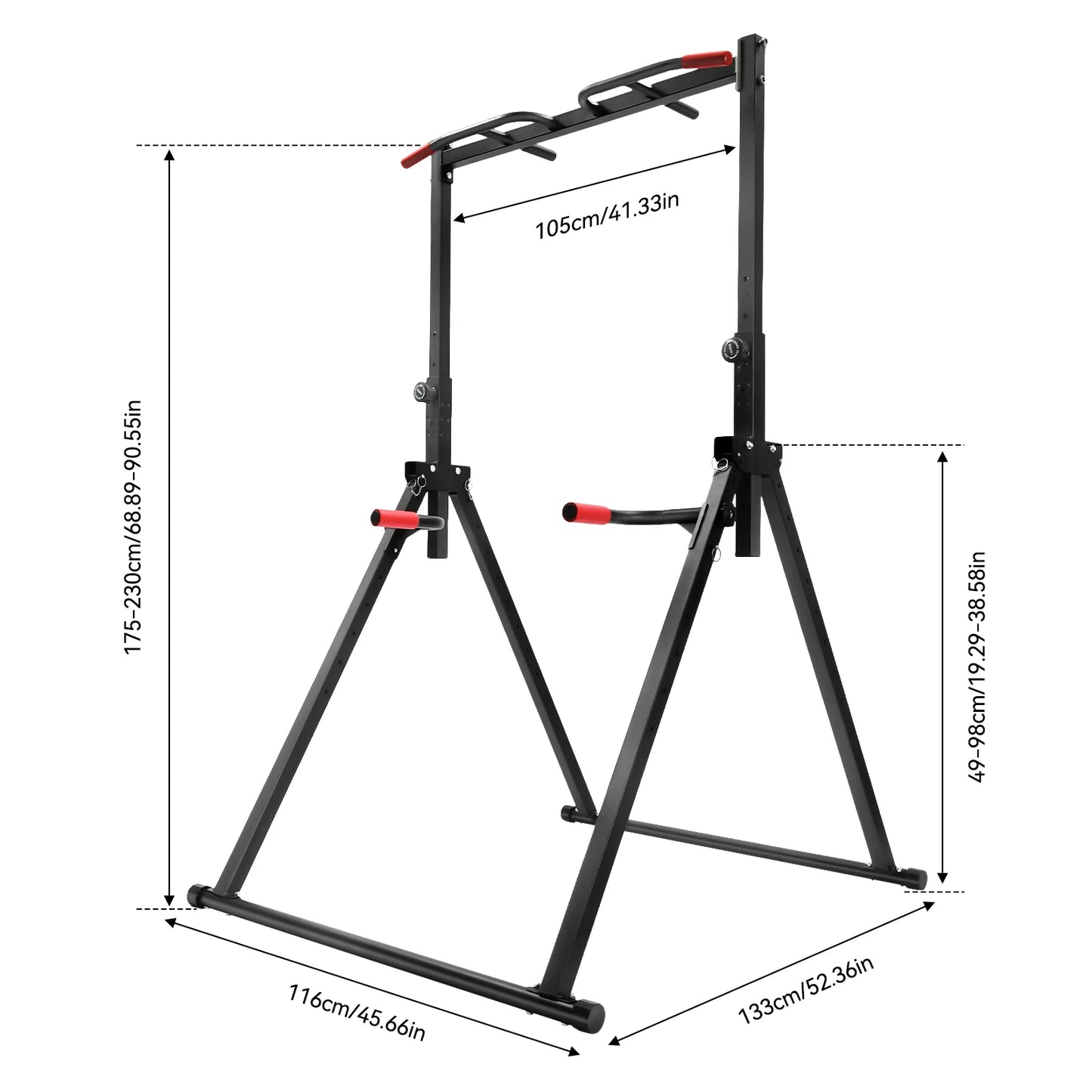 Adjustable Height Home Pull Up Bar Triangular Station 200kg Load Bearing