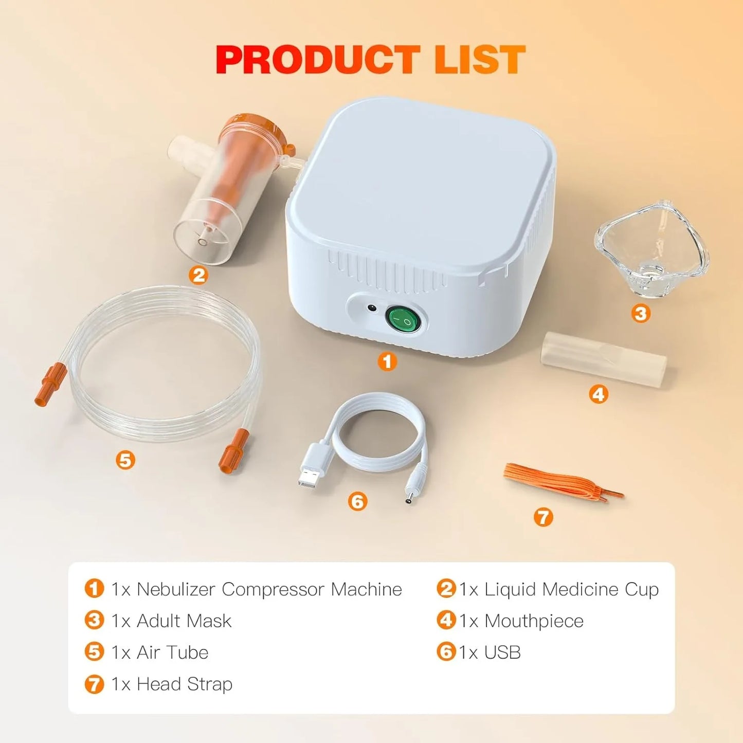 Portable Nebulizer Inhalation Device With Mouthpiece