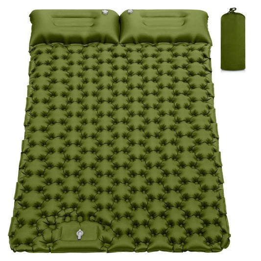 Self Inflating Sleeping Pad Extra Thick With Built In Pillow
