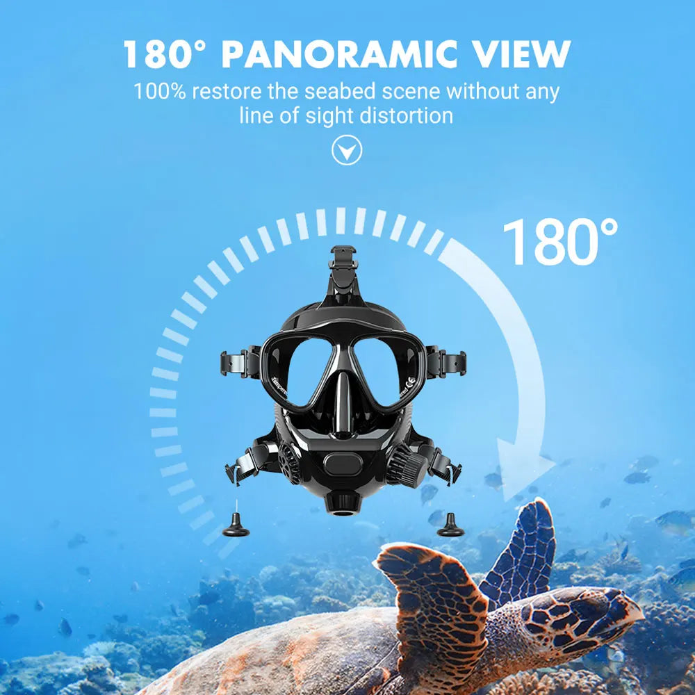 Full Face Dive Mask With Camera Mount For Diving Snorkeling