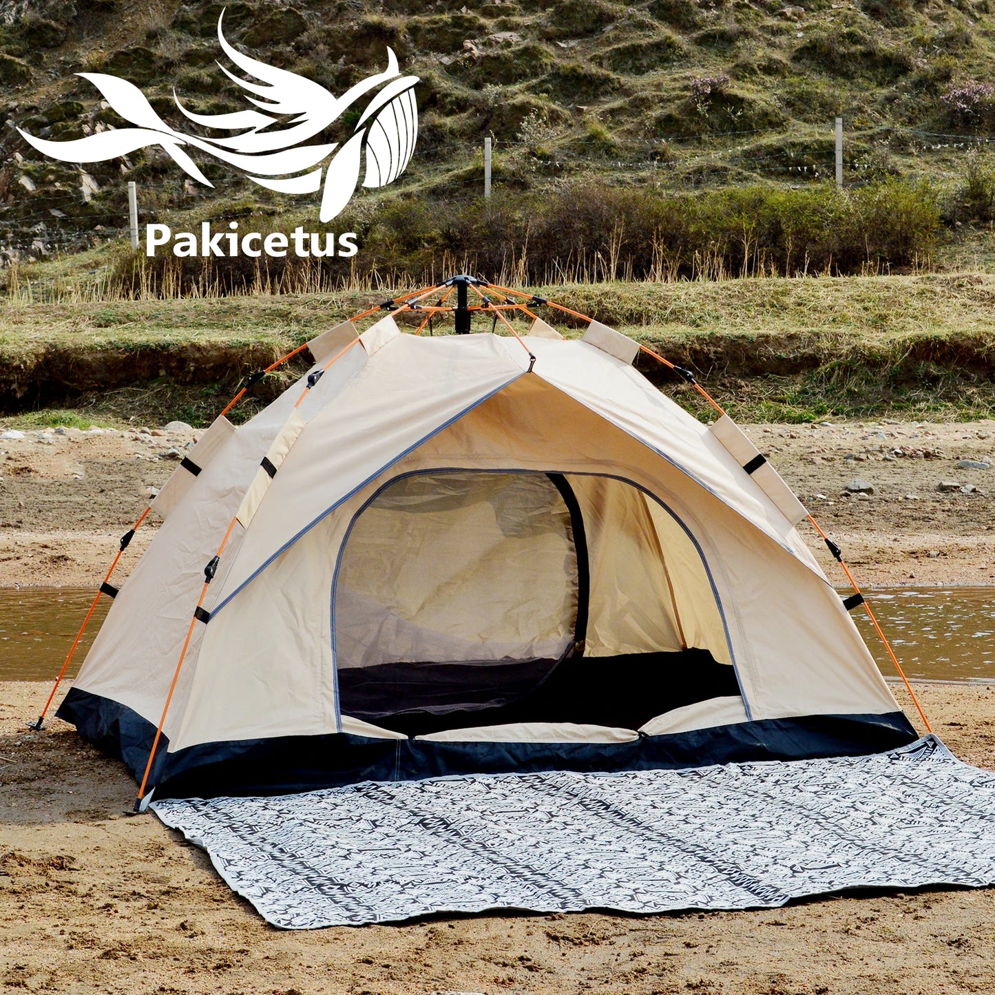 Pakicetus Instant Pop Up Tent Sun and Rain Shelter for Beach and Camping