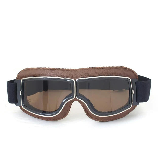 Motorcycle Glasses Windproof Leather Folding Sunglasses For Riders
