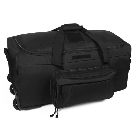 QCN Large Capacity Rolling Duffel Luggage Bag for Travel
